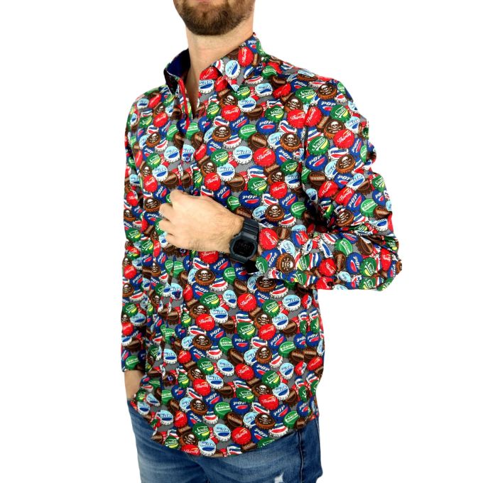 DANIEL BESSI Koszula męska fb048 kolorowa, KAPSLE, piwo, cola i inne | Sklep GriShop.eu | Koszule