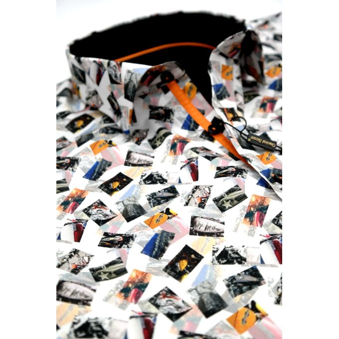 DANIEL BESSI Koszula męska fb074 motory, motocyklowe zbiorniki paliwa, zdjęcia | Sklep GriShop.eu | Koszule