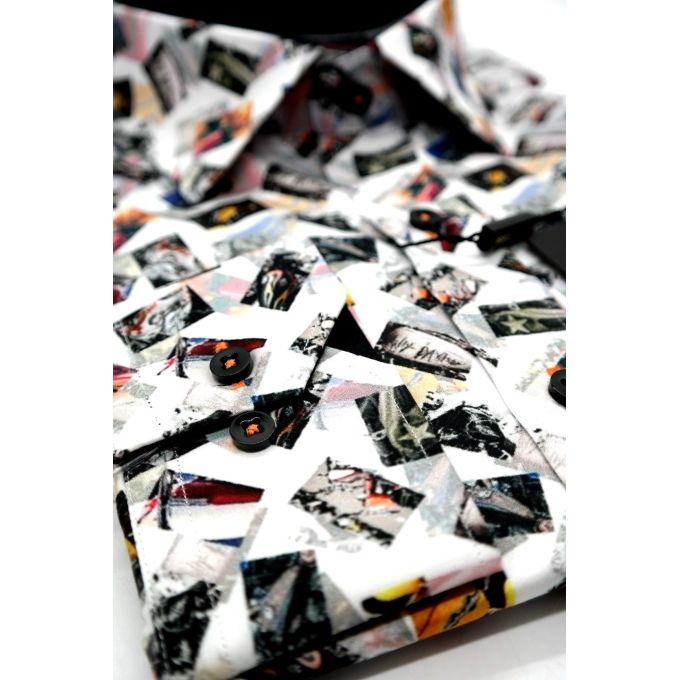 DANIEL BESSI Koszula męska fb074 motory, motocyklowe zbiorniki paliwa, zdjęcia | Sklep GriShop.eu | Koszule