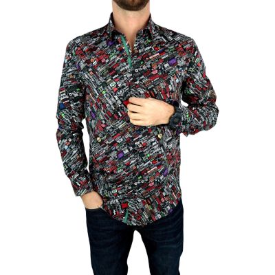 DANIEL BESSI Koszula męska fb056 zespoły muzyczne, czarna, rock, metal i inne | Sklep GriShop.eu | Koszule