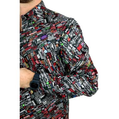 DANIEL BESSI Koszula męska fb056 zespoły muzyczne, czarna, rock, metal i inne | Sklep GriShop.eu | Koszule 2