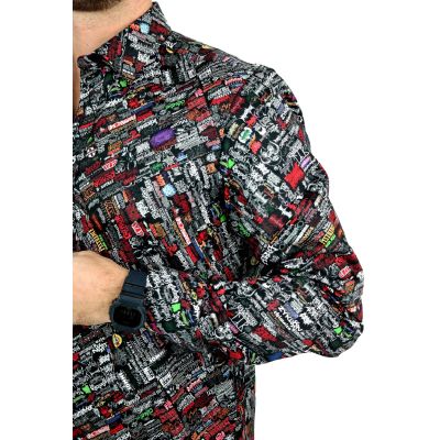 DANIEL BESSI Koszula męska fb056 zespoły muzyczne, czarna, rock, metal i inne | Sklep GriShop.eu | Koszule