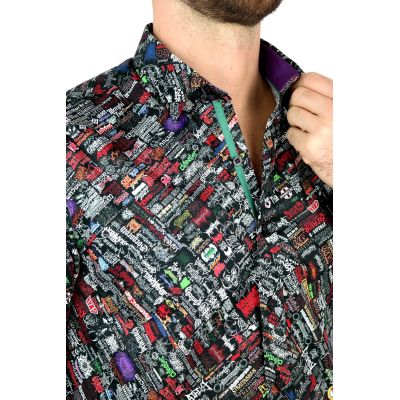 DANIEL BESSI Koszula męska fb056 zespoły muzyczne, czarna, rock, metal i inne | Sklep GriShop.eu | Koszule