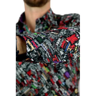 DANIEL BESSI Koszula męska fb056 zespoły muzyczne, czarna, rock, metal i inne | Sklep GriShop.eu | Koszule