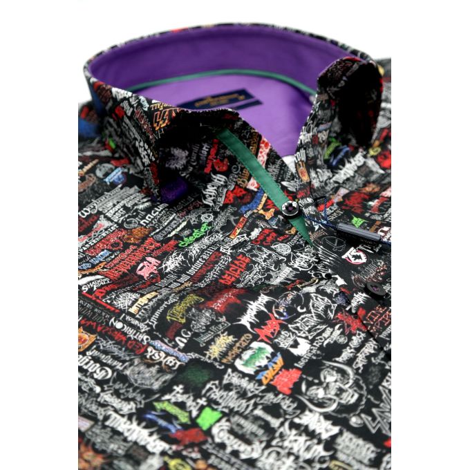 DANIEL BESSI Koszula męska fb056 zespoły muzyczne, czarna, rock, metal i inne | Sklep GriShop.eu | Koszule