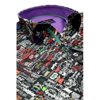 DANIEL BESSI Koszula męska fb056 zespoły muzyczne, czarna, rock, metal i inne | Sklep GriShop.eu | Koszule