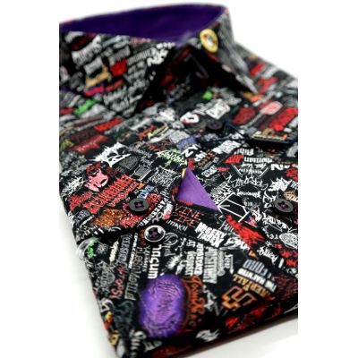 DANIEL BESSI Koszula męska fb056 zespoły muzyczne, czarna, rock, metal i inne | Sklep GriShop.eu | Koszule