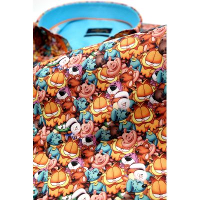 DANIEL BESSI Koszula męska fb032 kolorowa, GARFIELD, wesołe bajki, świnki | Sklep GriShop.eu | Koszule