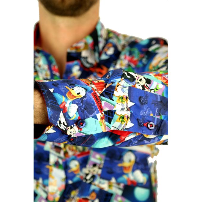 DANIEL BESSI Koszula męska fb069 kolorowa, wesoła, BAJKI, Kaczor Donald, Mickey Mouse i inne | Sklep GriShop.eu | Koszule