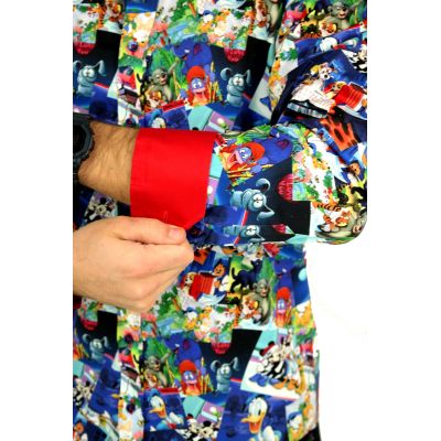 DANIEL BESSI Koszula męska fb069 kolorowa, wesoła, BAJKI, Kaczor Donald, Mickey Mouse i inne | Sklep GriShop.eu | Koszule