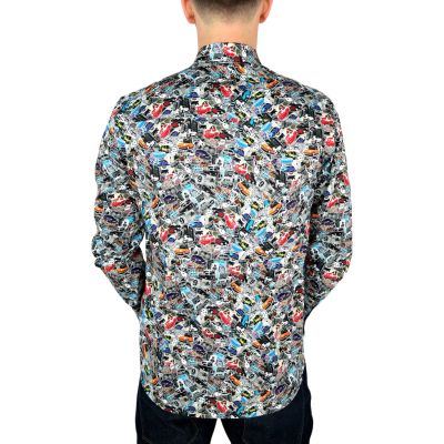 DANIEL BESSI Koszula męska fb030 kolorowa w samochody, GARBUS, Vegas, auta | Sklep GriShop.eu | Koszule