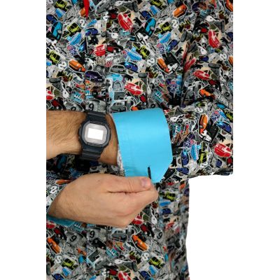 DANIEL BESSI Koszula męska fb030 kolorowa w samochody, GARBUS, Vegas, auta | Sklep GriShop.eu | Koszule