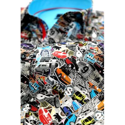 DANIEL BESSI Koszula męska fb030 kolorowa w samochody, GARBUS, Vegas, auta | Sklep GriShop.eu | Koszule