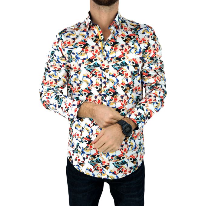 DANIEL BESSI Koszula męska fb037 kolorowa, MUZYCZNA, organy i inne | Sklep GriShop.eu | Koszule