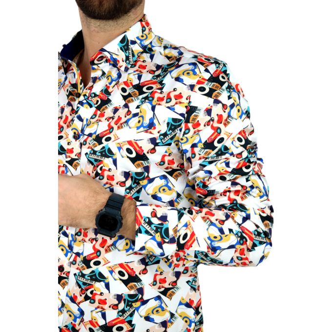 DANIEL BESSI Koszula męska fb037 kolorowa, MUZYCZNA, organy i inne | Sklep GriShop.eu | Koszule
