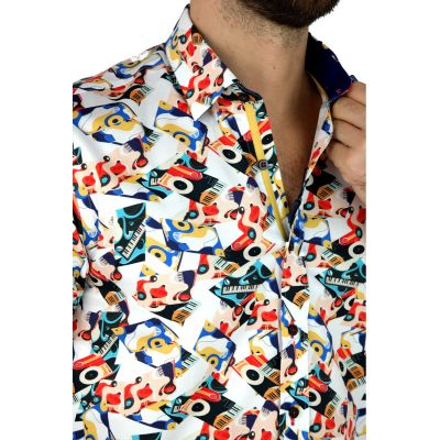 DANIEL BESSI Koszula męska fb037 kolorowa, MUZYCZNA, organy i inne | Sklep GriShop.eu | Koszule