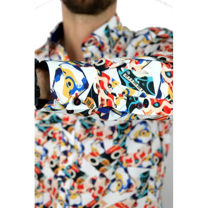 DANIEL BESSI Koszula męska fb037 kolorowa, MUZYCZNA, organy i inne | Sklep GriShop.eu | Koszule