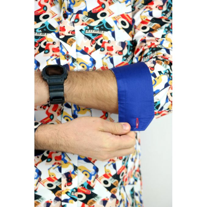 DANIEL BESSI Koszula męska fb037 kolorowa, MUZYCZNA, organy i inne | Sklep GriShop.eu | Koszule