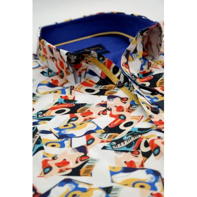 DANIEL BESSI Koszula męska fb037 kolorowa, MUZYCZNA, organy i inne | Sklep GriShop.eu | Koszule