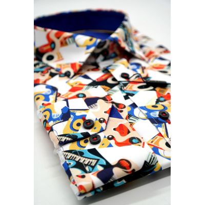 DANIEL BESSI Koszula męska fb037 kolorowa, MUZYCZNA, organy i inne | Sklep GriShop.eu | Koszule