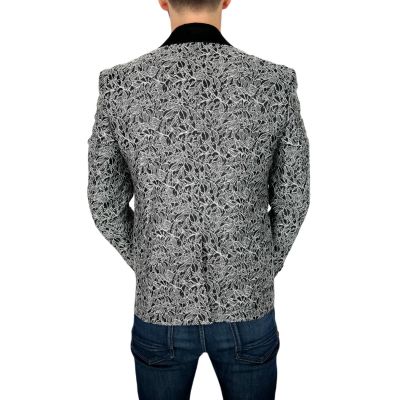 MACKTEN Marynarka męska C4 elegancka, srebrna, imprezowa, eksluzywna | Sklep GriShop.eu | Marynarki
