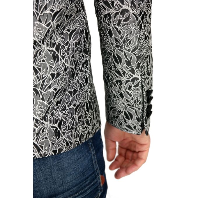 MACKTEN Marynarka męska C4 elegancka, srebrna, imprezowa, eksluzywna | Sklep GriShop.eu | Marynarki