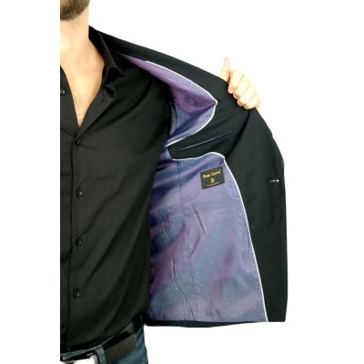 ROSS CARRA Marynarka męska granatowa RC8 elegancka, ozdobne ćwieki | Sklep GriShop.eu | Marynarki