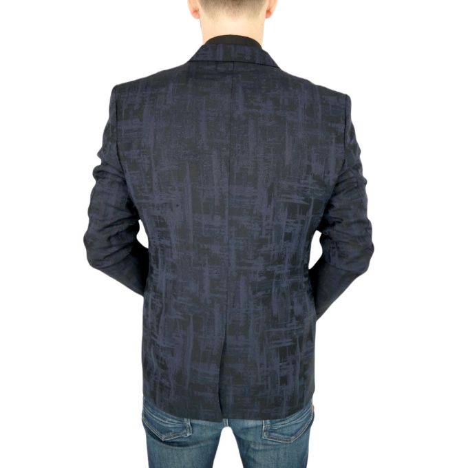 ROSS CARRA Marynarka męska granatowa RC1 elegancka, kratka | Sklep GriShop.eu | Marynarki