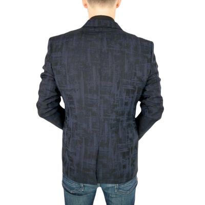 ROSS CARRA Marynarka męska granatowa RC1 elegancka, kratka | Sklep GriShop.eu | Marynarki