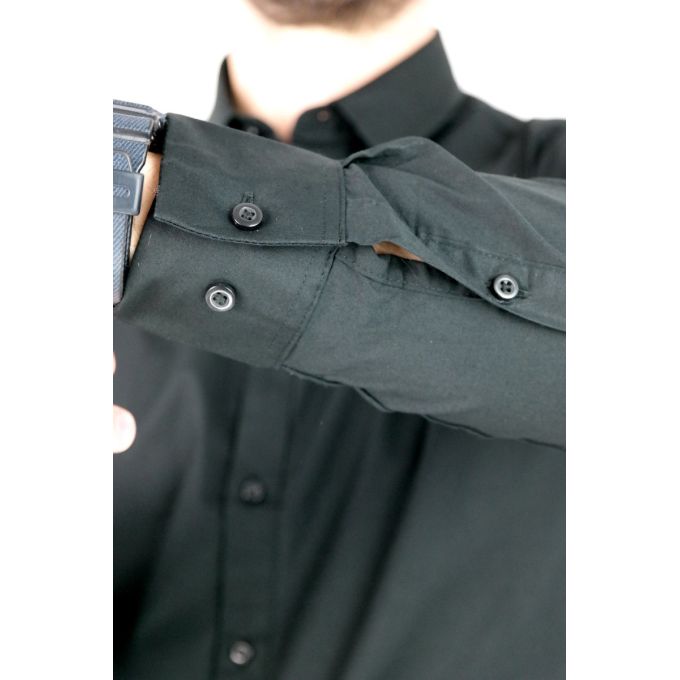 GIOVANNI PERA Koszula męska GP331 elastyczna SUPER SLIM czarna | Sklep GriShop.eu | Koszule