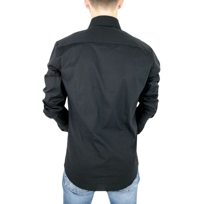 GIOVANNI PERA Koszula męska GP332 elastyczna REGULAR czarna | Sklep GriShop.eu | Koszule