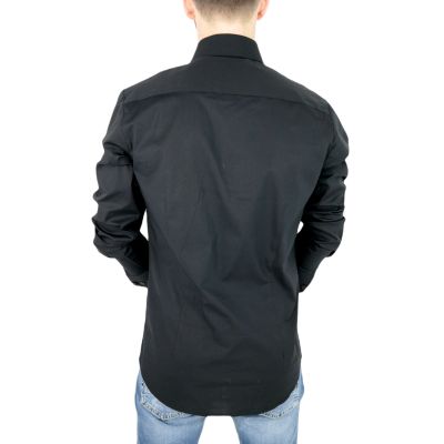 GIOVANNI PERA Koszula męska GP332 elastyczna REGULAR czarna | Sklep GriShop.eu | Koszule