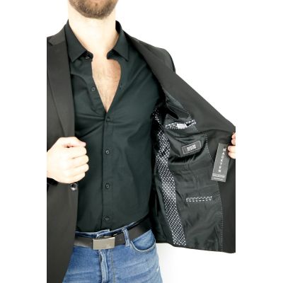 MACKTEN Marynarka męska C5 elegancka, czarna, imprezowa, ekskluzywna | Sklep GriShop.eu | Marynarki