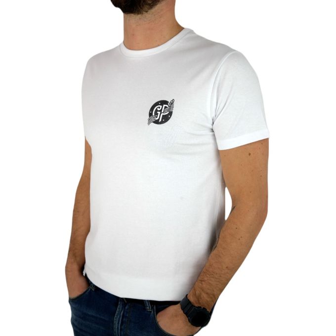 GIOVANNI PERA T-shirt męski biały D617-O okrągły, SŁOJE, elastan | Sklep GriShop.eu | Koszulki