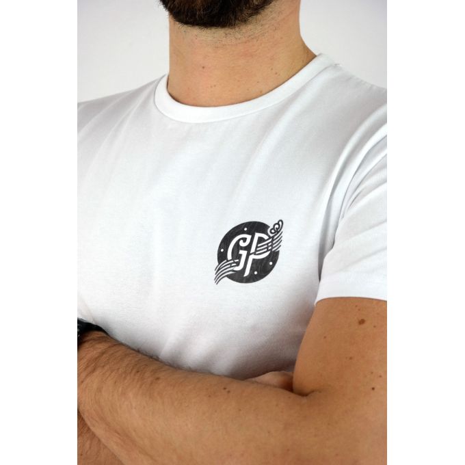 GIOVANNI PERA T-shirt męski biały D617-O okrągły, SŁOJE, elastan | Sklep GriShop.eu | Koszulki