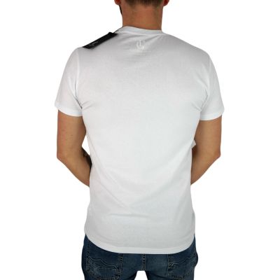 GIOVANNI PERA T-shirt męski biały TGP113 okrągły, DJ, muzyczny, elastan | Sklep GriShop.eu | Koszulki