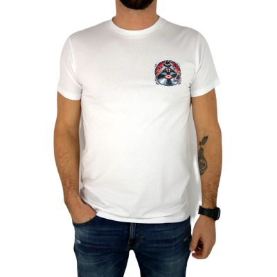GIOVANNI PERA T-shirt męski biały TGP113 okrągły, DJ, muzyczny, elastan | Sklep GriShop.eu | Koszulki