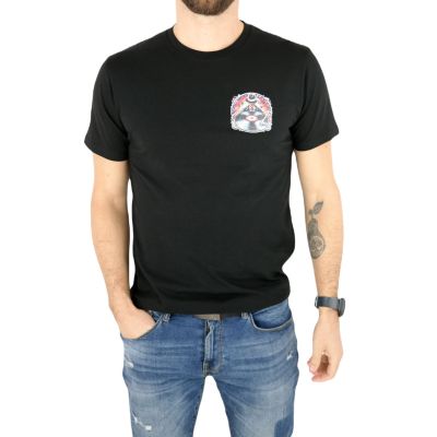 GIOVANNI PERA T-shirt męski czarny TGP114 okrągły, DJ, muzyczny, elastan | Sklep GriShop.eu | Koszulki