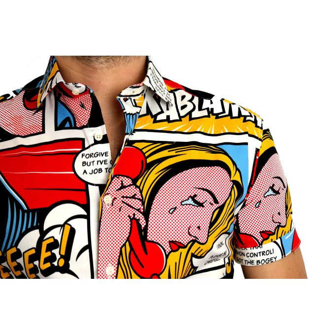OPPOSUITS Koszula męska krótki rękaw KOMIKS kolorowa, wesoła | Sklep GriShop.eu | Koszule