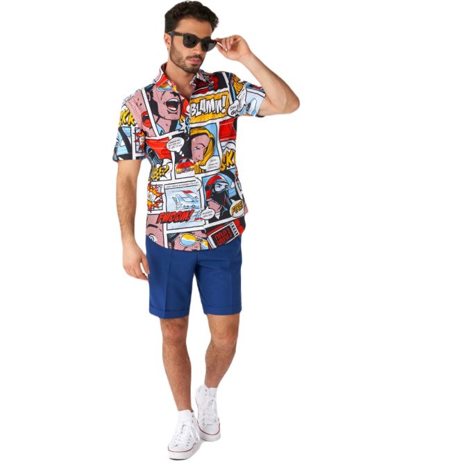 OPPOSUITS Koszula męska krótki rękaw KOMIKS kolorowa, wesoła | Sklep GriShop.eu | Koszule