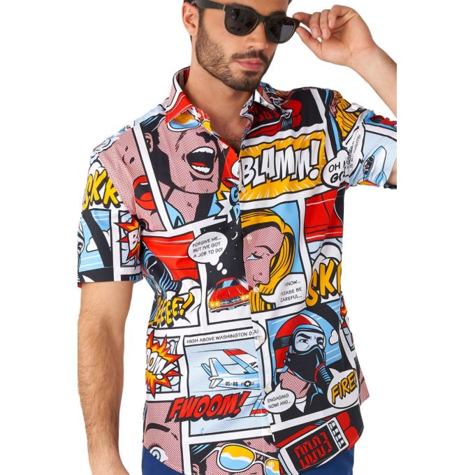 OPPOSUITS Koszula męska krótki rękaw KOMIKS kolorowa, wesoła | Sklep GriShop.eu | Koszule