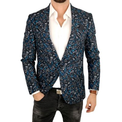 GIOVANNI PERA Marynarka męska D615 muzyczna, nauka, czarna, granatowa, sportowa, abc | Sklep GriShop.eu | Marynarki