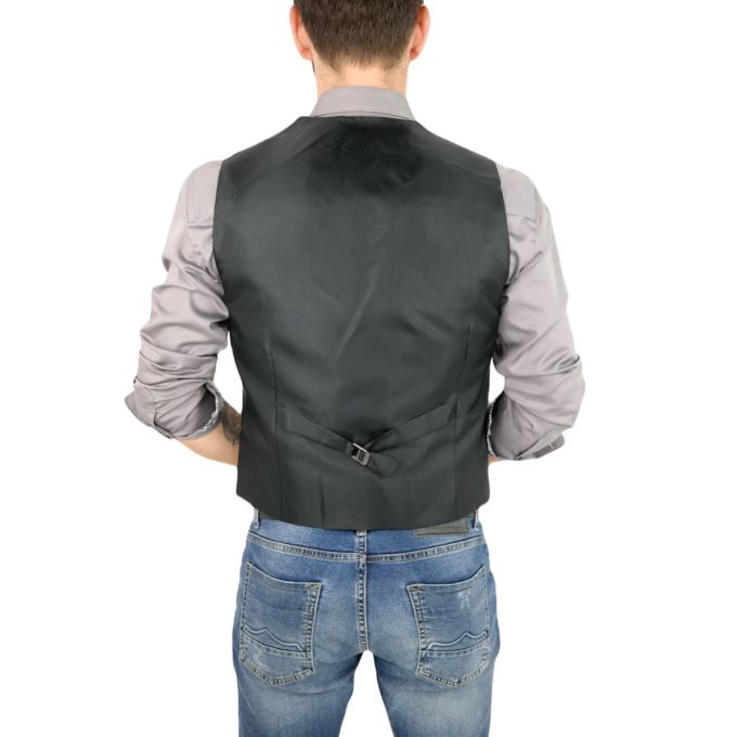 GIOVANNI PERA bezrękawnik, kamizelka męska D620 Gazeta, Biała, Kolorowa, Elegancka, Stylowa | Sklep GriShop.eu | Kamizelki