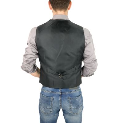 GIOVANNI PERA bezrękawnik, kamizelka męska D620 Gazeta, Biała, Kolorowa, Elegancka, Stylowa | Sklep GriShop.eu | Kamizelki
