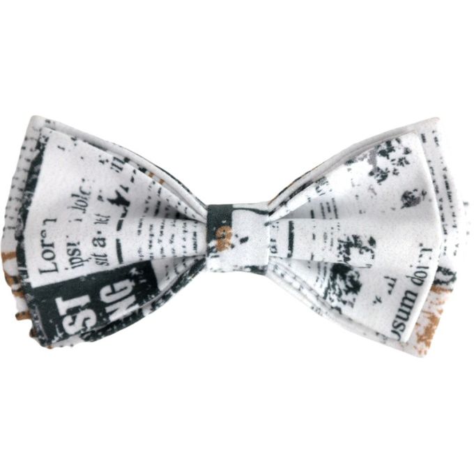 GIOVANNI PERA elegancka mucha muszka D620 Gazeta, Biała, Kolorowa, Elegancka, Stylowa | Sklep GriShop.eu | Muszki