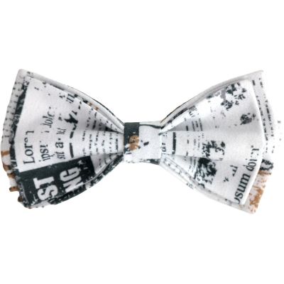 GIOVANNI PERA elegancka mucha muszka D620 Gazeta, Biała, Kolorowa, Elegancka, Stylowa | Sklep GriShop.eu | Muszki