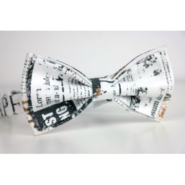 GIOVANNI PERA elegancka mucha muszka D620 Gazeta, Biała, Kolorowa, Elegancka, Stylowa | Sklep GriShop.eu | Muszki 2