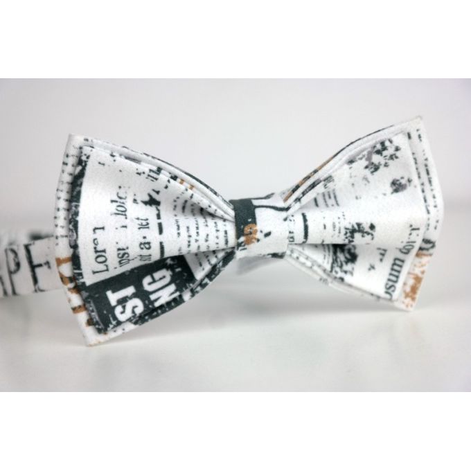 GIOVANNI PERA elegancka mucha muszka D620 Gazeta, Biała, Kolorowa, Elegancka, Stylowa | Sklep GriShop.eu | Muszki