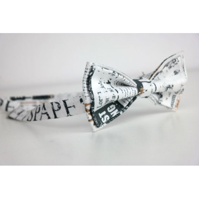 GIOVANNI PERA elegancka mucha muszka D620 Gazeta, Biała, Kolorowa, Elegancka, Stylowa | Sklep GriShop.eu | Muszki