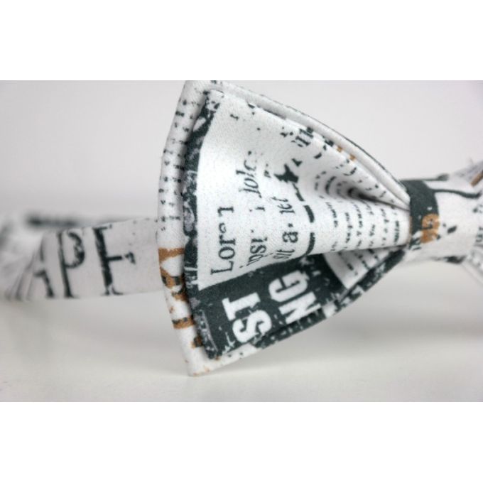 GIOVANNI PERA elegancka mucha muszka D620 Gazeta, Biała, Kolorowa, Elegancka, Stylowa | Sklep GriShop.eu | Muszki